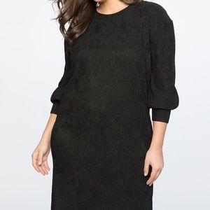 Eloquii crinkle knit dropped shoulder easy dress